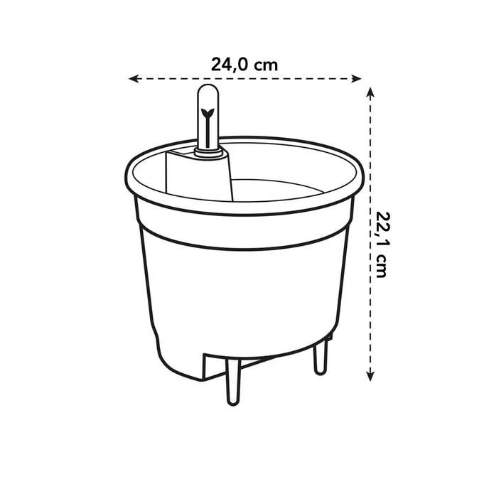self-watering insert 24cm living noir